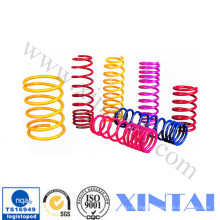 Large Stainless Steel Compression Spring With Red Spray Paint